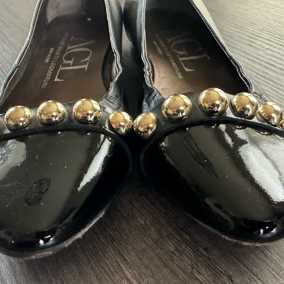 attilio giusti leombruni AGL Pebble Pewter cap-toe ballet flat. Size 7 - Picture 1 of 7